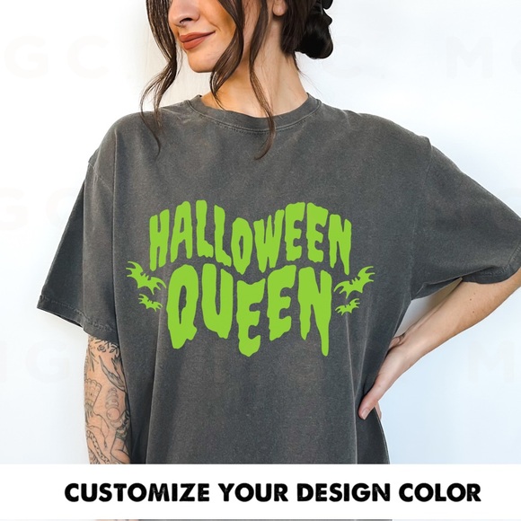 Comfort Colors Tops - Comfort Colors Halloween Queen Shirt